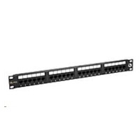 Solarix Patch panel 24 x RJ45 CAT5E UTP 150 MHz černý 1U