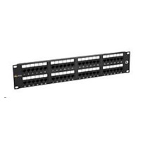 Solarix Patch panel 48 x RJ45 CAT5E UTP 150 MHz černý 2U