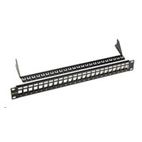 Solarix Univerzální modulární neosazený patch panel 24 portů černý 1U