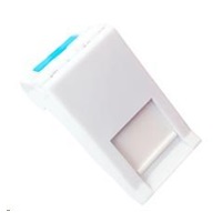 Solarix Modul French style 22,5 x 45mm pro 1 keystone úhlový bílý