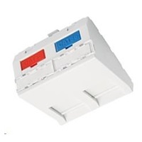 Solarix Modul French style 45 x 45mm pro 2 keystony úhlový bílý