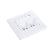 Solarix Zásuvka modulární pro 2 keystony pod omítku bílá