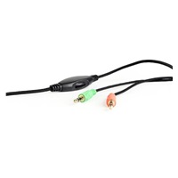 GEMBIRD sluchátka s mikrofonem GHS-03, gaming, černo-červená