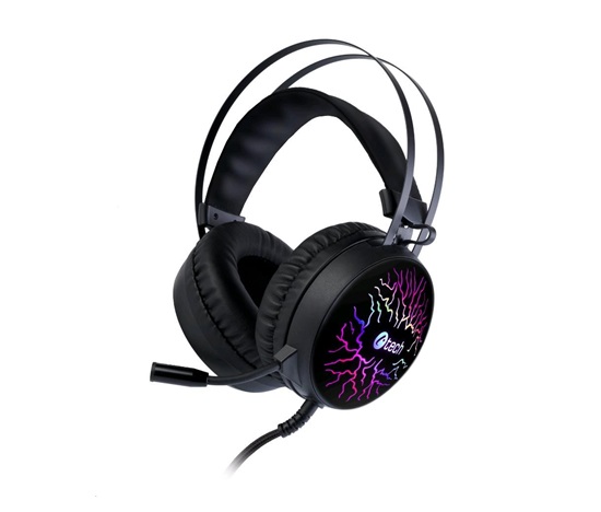 C-TECH Herní sluchátka Astro (GHS-16), casual gaming, LED, 7 barev podsvícení