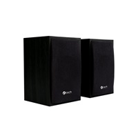 C-TECH Repro SPK-09, 2.0, dřevěné, černé, USB