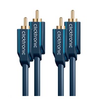 ClickTronic HQ OFC kabel 2x Cinch - 2x Cinch RCA, M/M, 0.5m