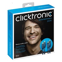 ClickTronic HQ OFC kabel 2x Cinch - 2x Cinch RCA, M/M, 3m