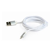 GEMBIRD Kabel USB 2.0 Lightning (IP5 a vyšší) nabíjecí a synchronizační kabel, opletený, 1,8m, stříbrný, blis