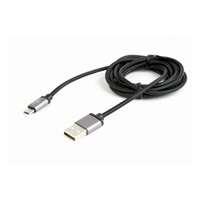 GEMBIRD Kabel USB A Male/Micro B Male 2.0, 1,8m, opletený, černý, blister