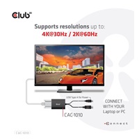 Club3D Adaptér aktivní DisplayPort na Dual Link DVI-D, USB napájení, 60cm, HDCP ON