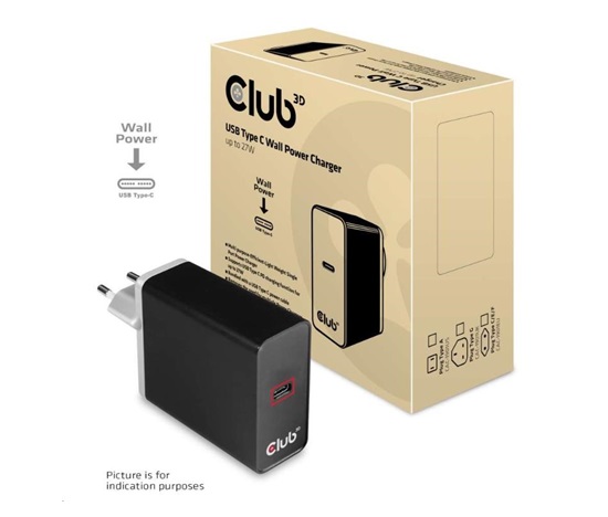 Club3D Nabíječka USB Typ C, 27 W