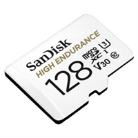 SanDisk MicroSDHC karta 128GB High Endurance (R:100/W:40 MB/s, Class 10, U3 V30) + adaptér