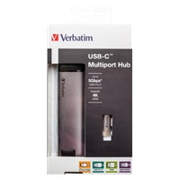 VERBATIM Dokovací stanice USB-C 5v1, 1xHDMI, 1xSB-C, 2xUSB, 1xRJ45, šedá