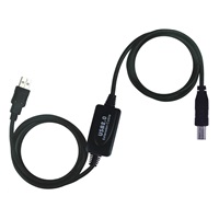 PREMIUMCORD USB 2.0 repeater a propojovací kabel A/M-B/M 20m