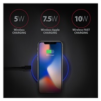 AXAGON WDC-P10T, tenká bezdrátová rychlonabíječka, Qi 5/7.5/10W, micro USB