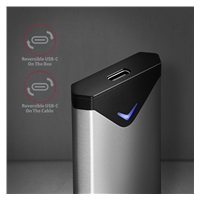 AXAGON EEM2-UG2, USB-C 10Gbps - M.2 NVMe SSD ARROW box, stříbrný