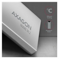 AXAGON EEM2-UG2, USB-C 10Gbps - M.2 NVMe SSD ARROW box, stříbrný