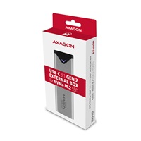 AXAGON EEM2-UG2, USB-C 10Gbps - M.2 NVMe SSD ARROW box, stříbrný