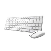 RAPOO set klávesnice a myš 9300M, bezdrátová, Multi-Mode Slim Mouse, Ultra-Slim Keyboard, bílá