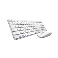 RAPOO set klávesnice a myš 9300M, bezdrátová, Multi-Mode Slim Mouse, Ultra-Slim Keyboard, bílá