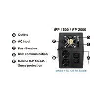 Fortron UPS FSP iFP 2000, 2000 VA /  1200W, LCD, line interactive