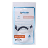 MANHATTAN USB 3.1 Gen2 Cable, Type-C Male / Type-C Male, 50 cm 3A, Black