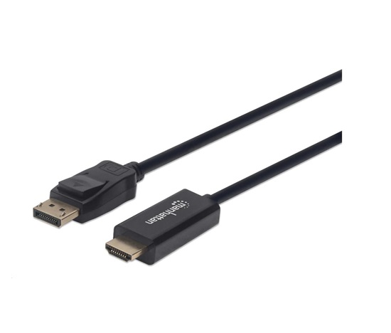 MANHATTAN Kabel DisplayPort na HDMI, 1m, černý