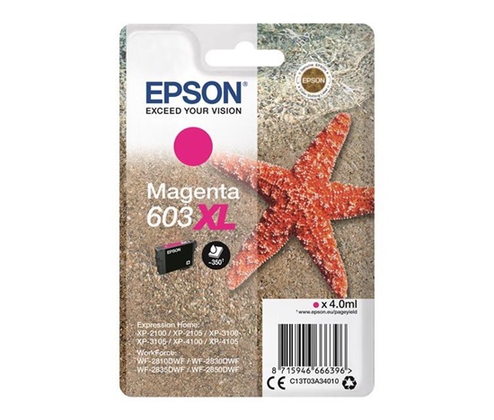 EPSON ink bar Singlepack "Hvězdice" Magenta 603XL Ink, BAR 350 stran