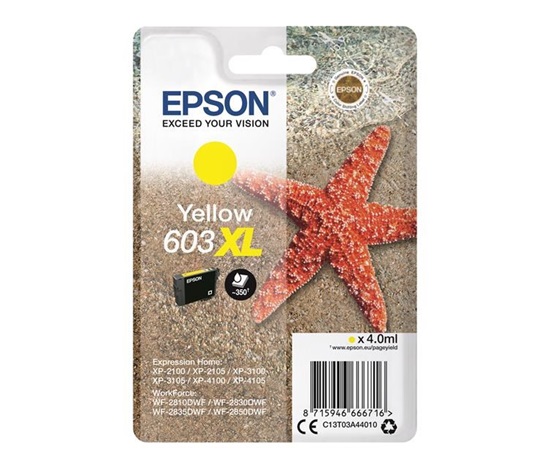 EPSON ink bar Singlepack "Hvězdice" Yellow 603XL Ink, BAR 350 stran