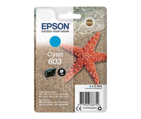 EPSON ink bar Singlepack "Hvězdice" Cyan 603 Ink, BAR 130 stran