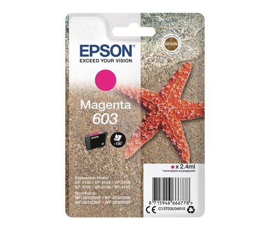 EPSON ink bar Singlepack "Hvězdice" Magenta 603 Ink, BAR 130 stran