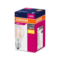 OSRAM LED Filament VALUE ClasA 230V 8W 827 E27 noDIM A++ Sklo čiré 1055lm 2700K 10000h (krabička 1ks)