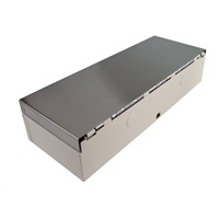 Virtuos pokladní zásuvka Flip-top FT-460C3 - s kabelem, se zamykacím krytem, NEREZ víko, bílá