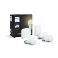 PHILIPS Hue Startovací KIT, White ( 3x žárovka 8,5W E27 + bridge + 1x ovladač se stmíváním )