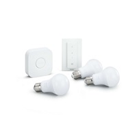 PHILIPS Hue Startovací KIT, White ( 3x žárovka 8,5W E27 + bridge + 1x ovladač se stmíváním )