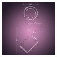 PHILIPS Fugato bodové svítidlo, Hue White and Color ambiance, 240V, 1x5.7W GU10, Bílá