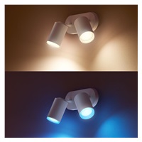 PHILIPS Fugato bodové svítidlo, Hue White and Color ambiance, 240V, 2x5.7W GU10, Bílá