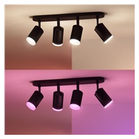 PHILIPS Fugato bodové svítidlo, Hue White and Color ambiance, 240V, 4x5.7W GU10, Černá