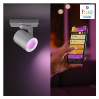 PHILIPS Argenta bodové  svítidlo, Hue White and Color ambiance, 240V, 2x5.7W GU10, Aluminium