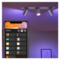 PHILIPS Argenta bodové svítidlo, Hue White and Color ambiance, 240V, 3x5.7W GU10, Aluminium