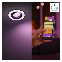PHILIPS CENTURA Zapuštěné bodové svítidlo, Hue White and color ambiance, 240V, 1x5.7W GU10, round, Bílá (5045131P7)