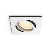 PHILIPS CENTURA Zapuštěné bodové svítidlo, Hue White and color ambiance, 240V, 1x5.7W GU10, square, Bílá (5055131P7)