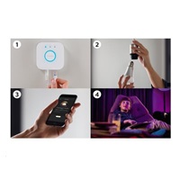 PHILIPS Hue Startovací KIT, White and Color Ambience( 2x žárovka 9W E27 A19 DIM + bridge + 1x Dimmer switch )