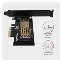 AXAGON PCEM2-N, PCIe x4 - M.2 NVMe M-key slot adaptér, vč. LP