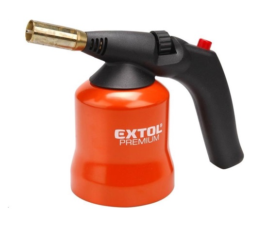 Extol Premium (8848105) hořák s piezo zapalováním na propichovací kartuše, pro propichovací plynové kartuše užívající pr