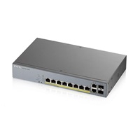 Zyxel GS1350-12HP 12 Port smart managed CCTV PoE switch, long range, 130W, 10x GbE, 2x SFP