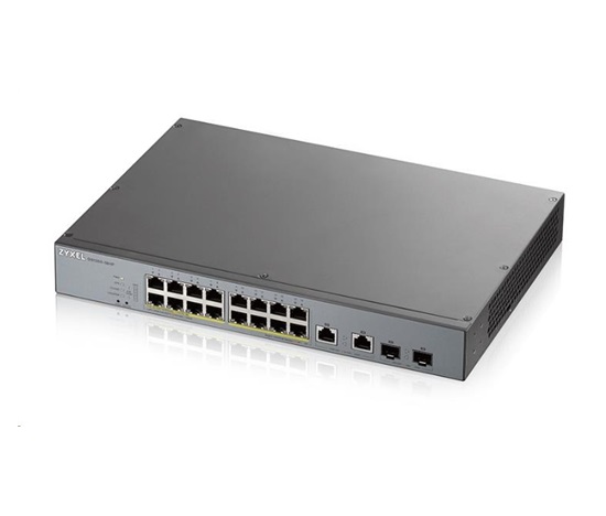 Zyxel GS1350-18HP 18 Port smart managed CCTV PoE switch, long range, 250W, 16x GbE, 2x combo RJ45/SFP