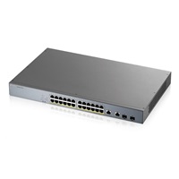 Zyxel GS1350-26HP 26 Port smart managed CCTV PoE switch, long range, 375W, 24x GbE, 2x combo RJ45/SFP
