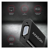 AXAGON RVD-VGN, DisplayPort -> VGA redukce / adaptér, FullHD, 1920*1200