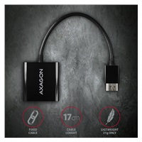 AXAGON RVH-VGAN, HDMI -> VGA redukce / adaptér, FullHD, audio výstup, micro USB nap. konektor